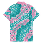 Hereditary Cancer Awareness Australia Indigenous Hawaiian Shirt Pink and Teal - Aussie Hoodie