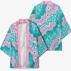 Hereditary Cancer Awareness Australia Indigenous Kimono Pink and Teal - Aussie Hoodie