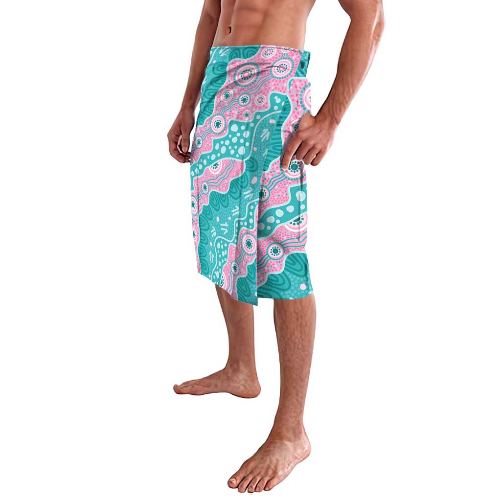 Hereditary Cancer Awareness Australia Indigenous Lavalava Pink and Teal - Aussie Hoodie
