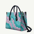 Hereditary Cancer Awareness Australia Indigenous Leather Bag Pink and Teal - Aussie Hoodie