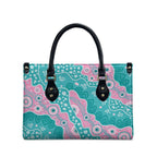 Hereditary Cancer Awareness Australia Indigenous Leather Bag Pink and Teal - Aussie Hoodie