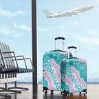 Hereditary Cancer Awareness Australia Indigenous Luggage Cover Pink and Teal - Aussie Hoodie