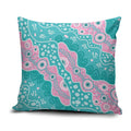 Hereditary Cancer Awareness Australia Indigenous Pillow Cover Pink and Teal - Aussie Hoodie