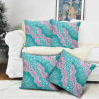 Hereditary Cancer Awareness Australia Indigenous Pillow Cover Pink and Teal - Aussie Hoodie