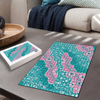 Hereditary Cancer Awareness Australia Indigenous Puzzle Pink and Teal - Aussie Hoodie