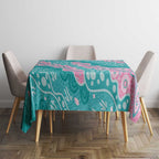 Hereditary Cancer Awareness Australia Indigenous Tablecloth Pink and Teal - Aussie Hoodie