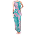 Hereditary Cancer Awareness Australia Indigenous Tank Maxi Dress Pink and Teal - Aussie Hoodie