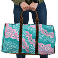Hereditary Cancer Awareness Australia Indigenous Travel Bag Pink and Teal - Aussie Hoodie
