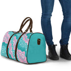 Hereditary Cancer Awareness Australia Indigenous Travel Bag Pink and Teal - Aussie Hoodie