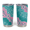 Hereditary Cancer Awareness Australia Indigenous Tumbler Cup Pink and Teal - Aussie Hoodie