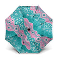 Hereditary Cancer Awareness Australia Indigenous Umbrella Pink and Teal - Aussie Hoodie
