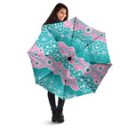 Hereditary Cancer Awareness Australia Indigenous Umbrella Pink and Teal - Aussie Hoodie