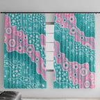 Hereditary Cancer Awareness Australia Indigenous Window Curtain Pink and Teal - Aussie Hoodie
