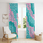 Hereditary Cancer Awareness Australia Indigenous Window Curtain Pink and Teal - Aussie Hoodie