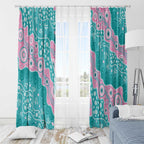 Hereditary Cancer Awareness Australia Indigenous Window Curtain Pink and Teal - Aussie Hoodie