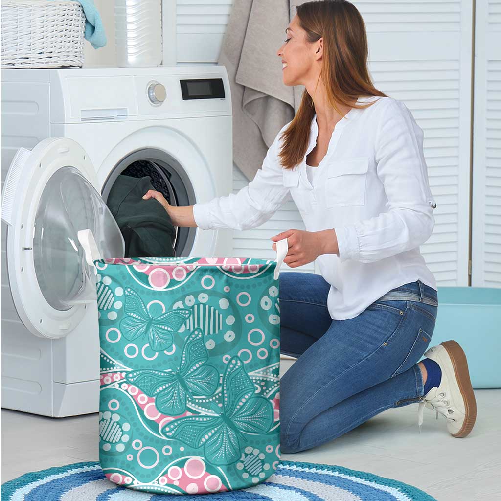 Australia Hereditary Cancer Awareness Laundry Basket Aboriginal Butterflies - Aussie Hoodie