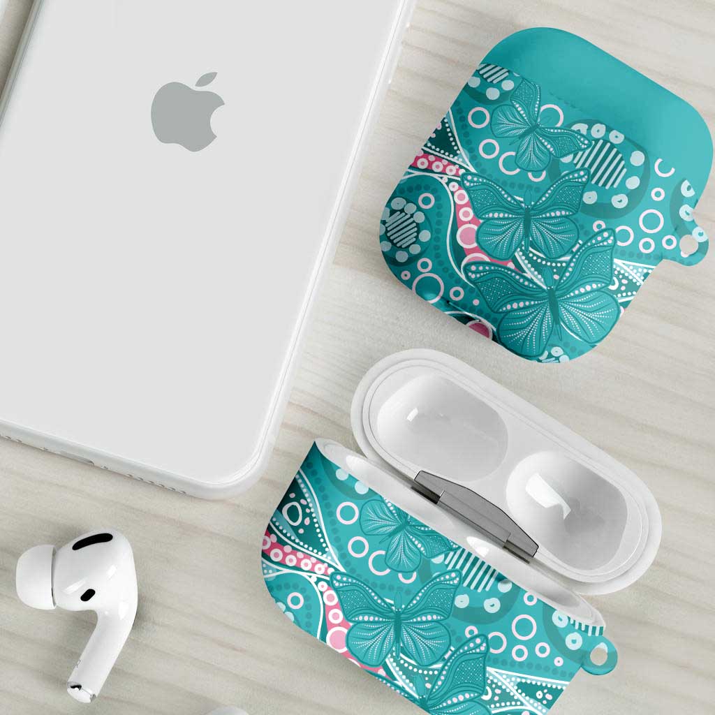 Australia Hereditary Cancer Awareness AirPods Case Aboriginal Butterflies - Aussie Hoodie