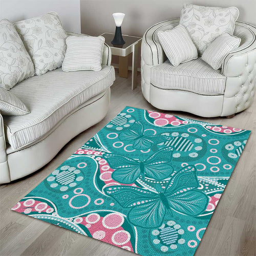 Australia Hereditary Cancer Awareness Area Rug Aboriginal Butterflies - Aussie Hoodie