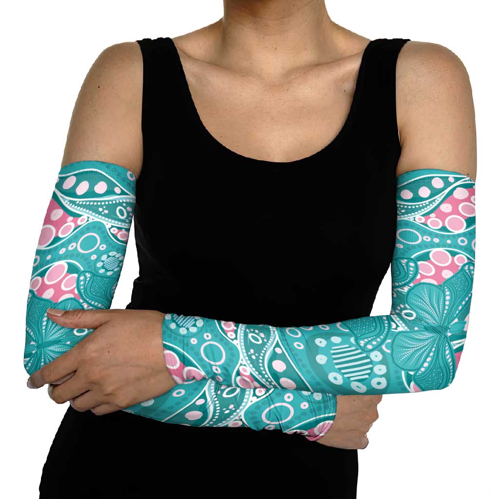 Australia Hereditary Cancer Awareness Arm Sleeves Aboriginal Butterflies - Aussie Hoodie