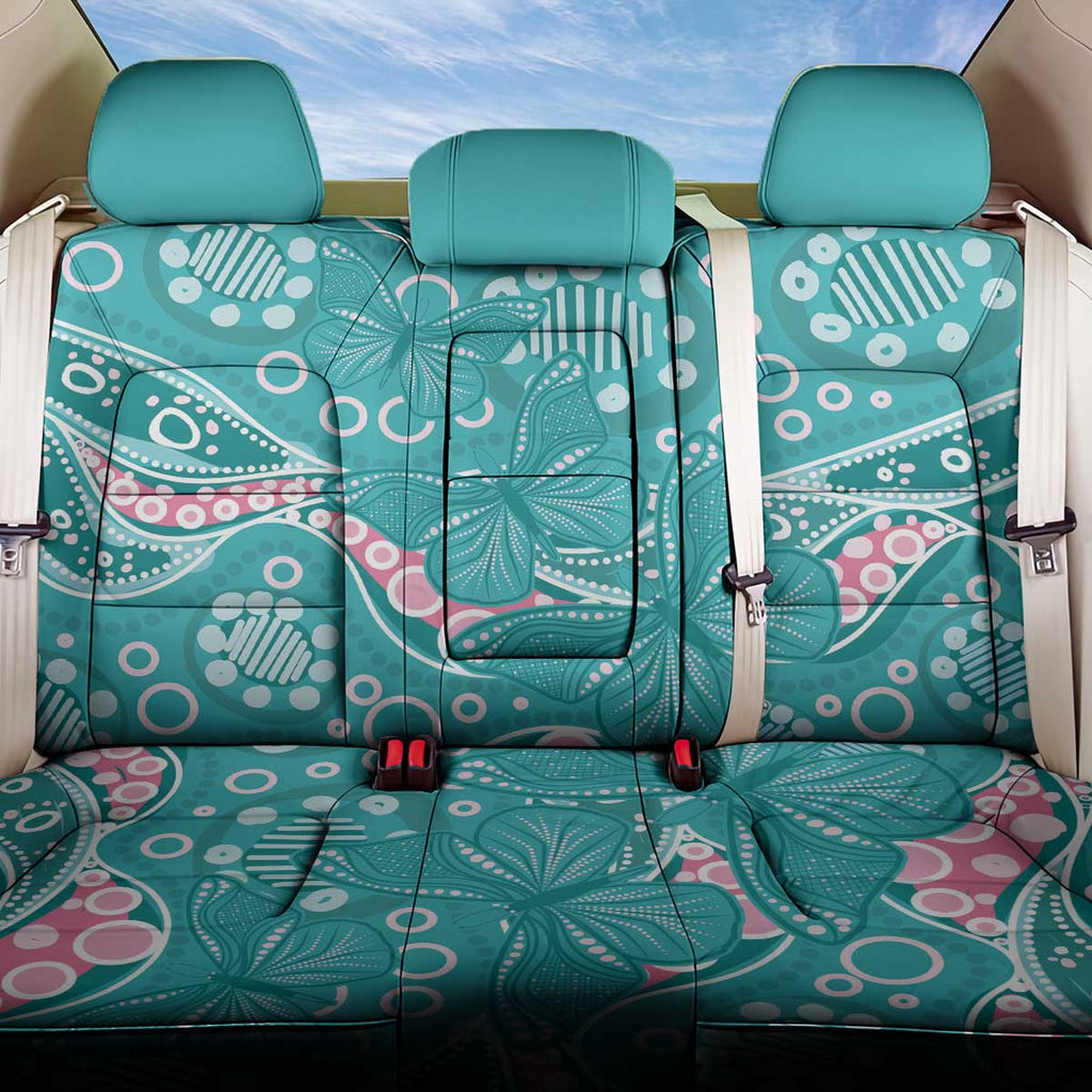 Australia Hereditary Cancer Awareness Back Car Seat Cover Aboriginal Butterflies - Aussie Hoodie