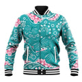 Australia Hereditary Cancer Awareness Baseball Jacket Aboriginal Butterflies - Aussie Hoodie