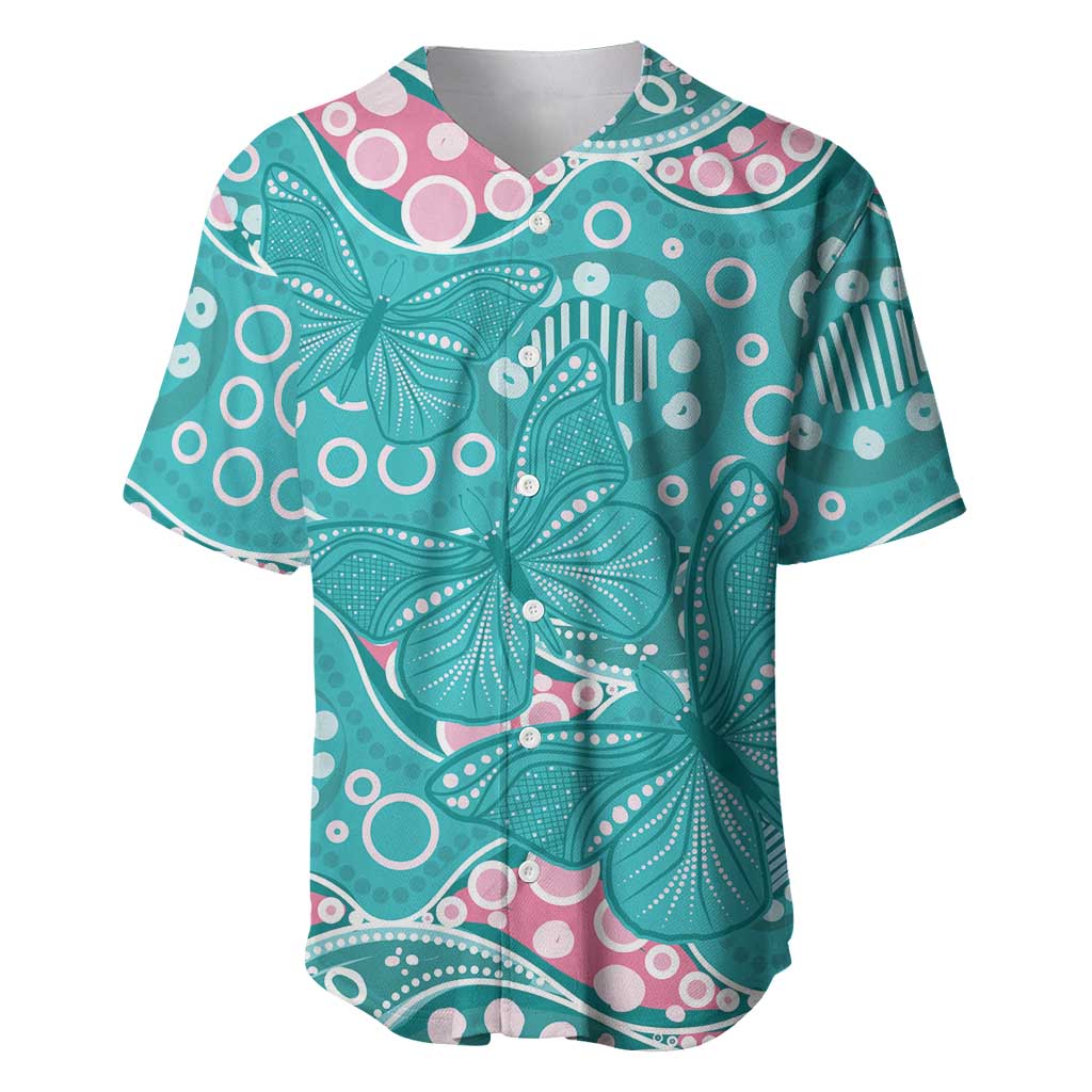 Australia Hereditary Cancer Awareness Baseball Jersey Aboriginal Butterflies - Aussie Hoodie