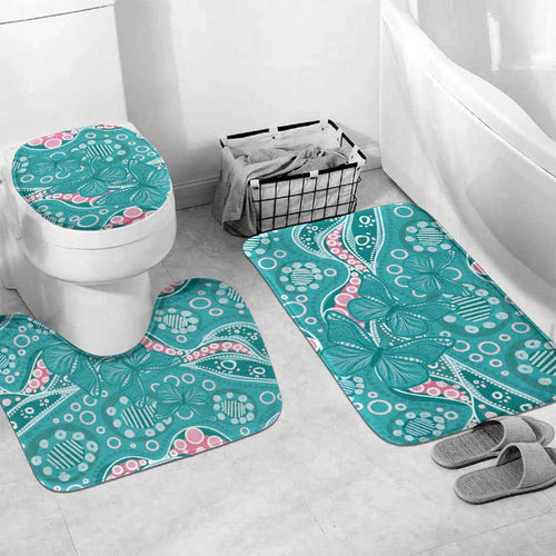 Australia Hereditary Cancer Awareness Bathroom Set Aboriginal Butterflies - Aussie Hoodie