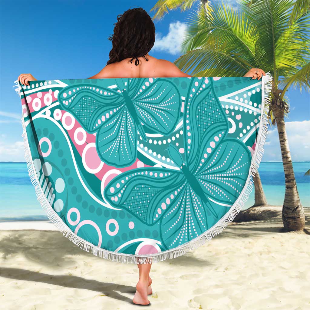 Australia Hereditary Cancer Awareness Beach Blanket Aboriginal Butterflies - Aussie Hoodie
