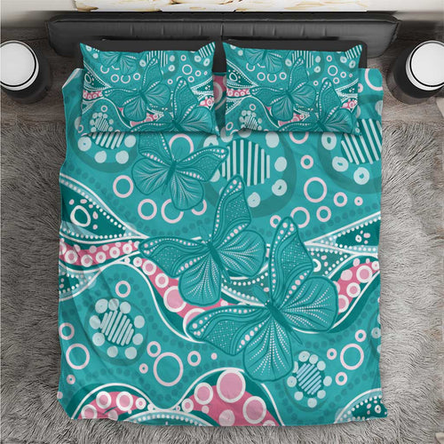 Australia Hereditary Cancer Awareness Bedding Set Aboriginal Butterflies - Aussie Hoodie