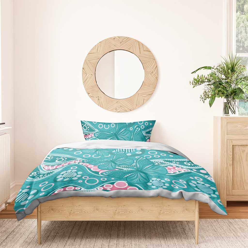 Australia Hereditary Cancer Awareness Bedding Set Aboriginal Butterflies - Aussie Hoodie