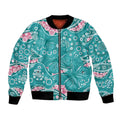 Australia Hereditary Cancer Awareness Bomber Jacket Aboriginal Butterflies - Aussie Hoodie