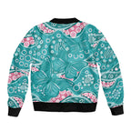 Australia Hereditary Cancer Awareness Bomber Jacket Aboriginal Butterflies - Aussie Hoodie