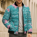 Australia Hereditary Cancer Awareness Bomber Puffer Jacket Aboriginal Butterflies - Aussie Hoodie