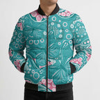 Australia Hereditary Cancer Awareness Bomber Puffer Jacket Aboriginal Butterflies - Aussie Hoodie