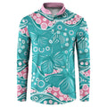 Australia Hereditary Cancer Awareness Button Sweatshirt Aboriginal Butterflies - Aussie Hoodie