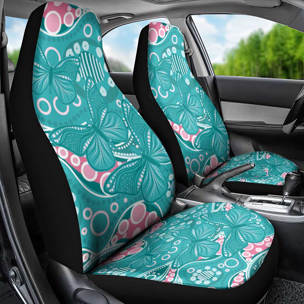 Australia Hereditary Cancer Awareness Car Seat Cover Aboriginal Butterflies - Aussie Hoodie