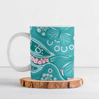 Australia Hereditary Cancer Awareness Ceramic Mug Aboriginal Butterflies - Aussie Hoodie