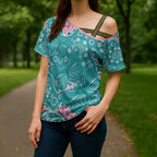 Australia Hereditary Cancer Awareness Cross Shoulder Shirt Aboriginal Butterflies - Aussie Hoodie