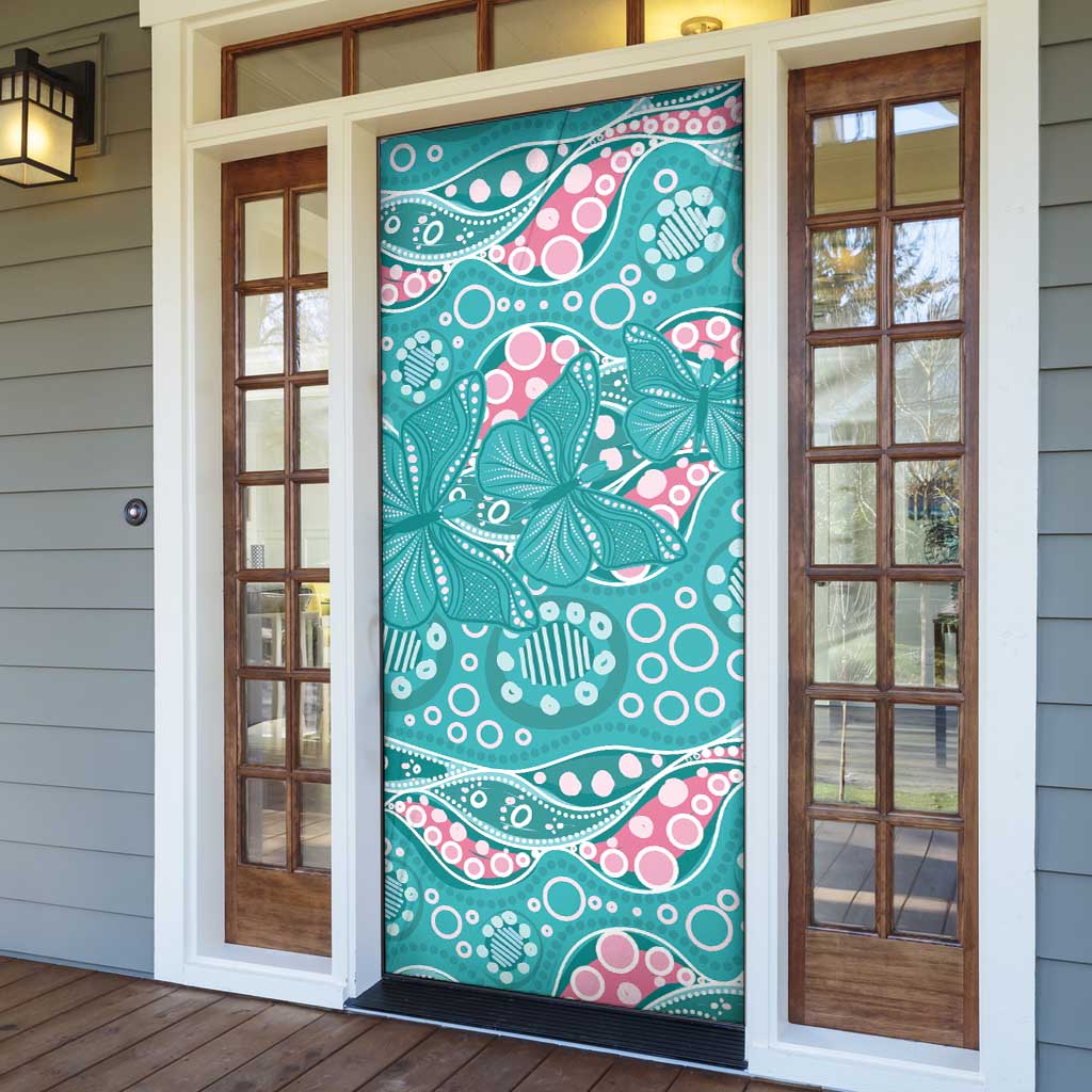 Australia Hereditary Cancer Awareness Door Cover Aboriginal Butterflies - Aussie Hoodie