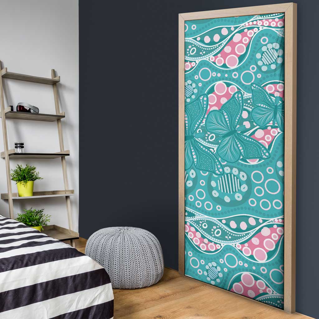 Australia Hereditary Cancer Awareness Door Cover Aboriginal Butterflies - Aussie Hoodie