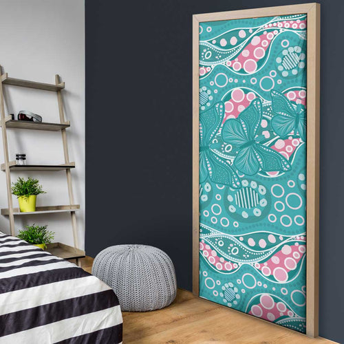 Australia Hereditary Cancer Awareness Door Cover Aboriginal Butterflies - Aussie Hoodie