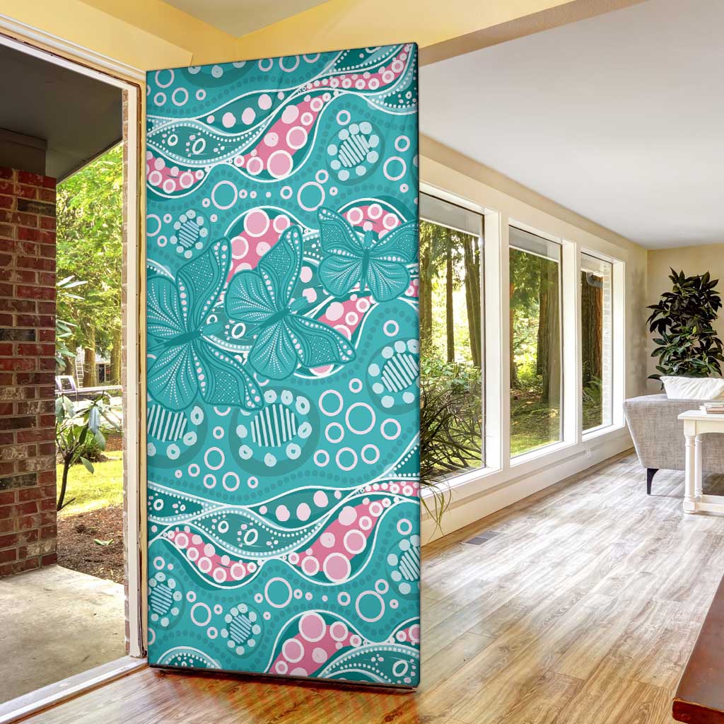 Australia Hereditary Cancer Awareness Door Cover Aboriginal Butterflies - Aussie Hoodie
