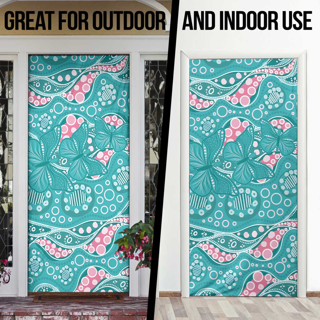Australia Hereditary Cancer Awareness Door Cover Aboriginal Butterflies - Aussie Hoodie