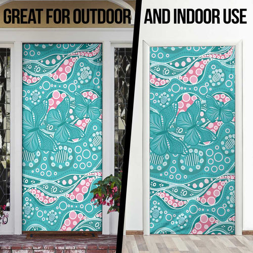 Australia Hereditary Cancer Awareness Door Cover Aboriginal Butterflies - Aussie Hoodie
