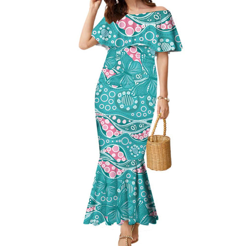 Australia Hereditary Cancer Awareness Family Matching Mermaid Dress and Hawaiian Shirt Aboriginal Butterflies - Aussie Hoodie