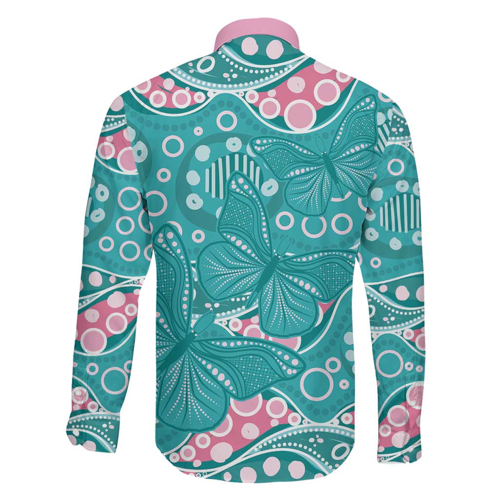 Australia Hereditary Cancer Awareness Family Matching Off Shoulder Short Dress and Hawaiian Shirt Aboriginal Butterflies - Aussie Hoodie