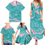 Australia Hereditary Cancer Awareness Family Matching Summer Maxi Dress and Hawaiian Shirt Aboriginal Butterflies - Aussie Hoodie