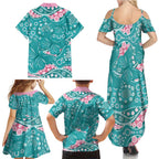 Australia Hereditary Cancer Awareness Family Matching Summer Maxi Dress and Hawaiian Shirt Aboriginal Butterflies - Aussie Hoodie