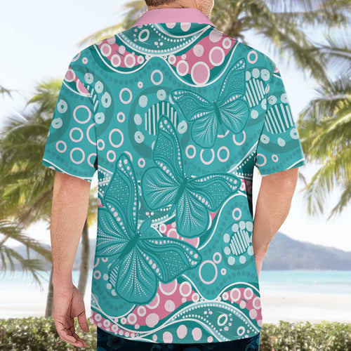 Australia Hereditary Cancer Awareness Hawaiian Shirt Aboriginal Butterflies - Aussie Hoodie