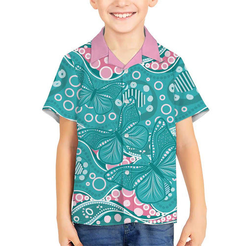 Australia Hereditary Cancer Awareness Hawaiian Shirt Aboriginal Butterflies - Aussie Hoodie